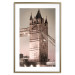 Poster London Bridge - night architecture of a glowing bridge in sepia colors 128631 additionalThumb 19