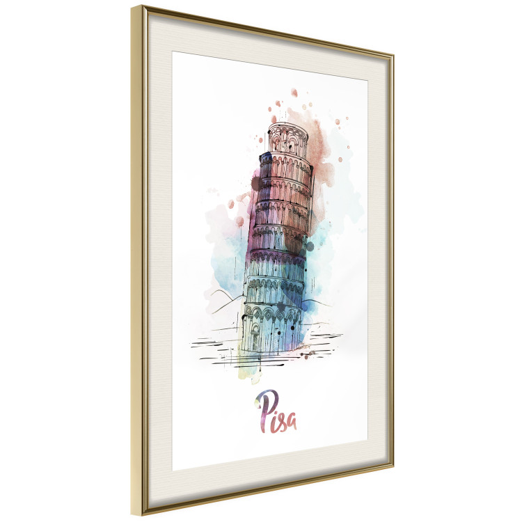 Poster Colorful Memory - colorful architecture of Italy and English text 129431 additionalImage 3