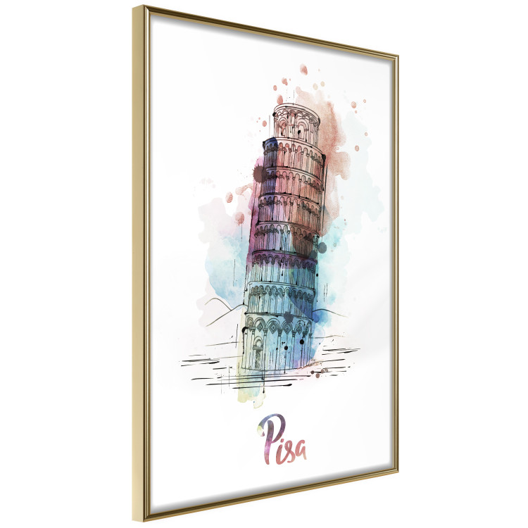 Poster Colorful Memory - colorful architecture of Italy and English text 129431 additionalImage 14