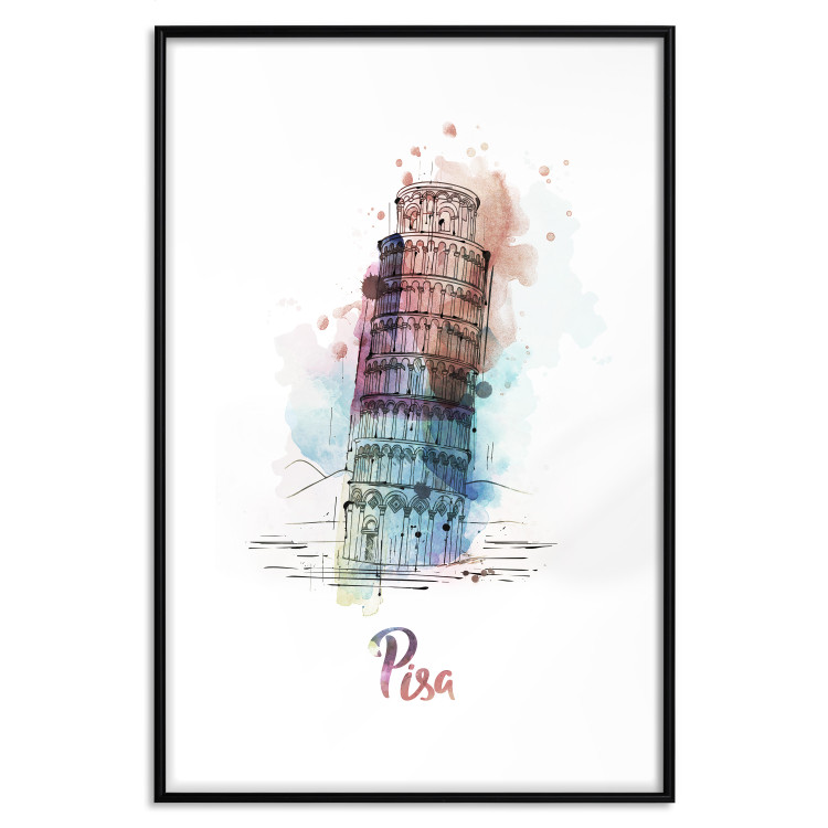 Poster Colorful Memory - colorful architecture of Italy and English text 129431 additionalImage 15