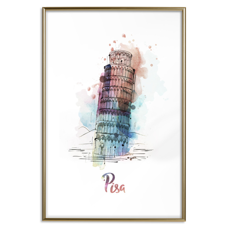 Poster Colorful Memory - colorful architecture of Italy and English text 129431 additionalImage 14