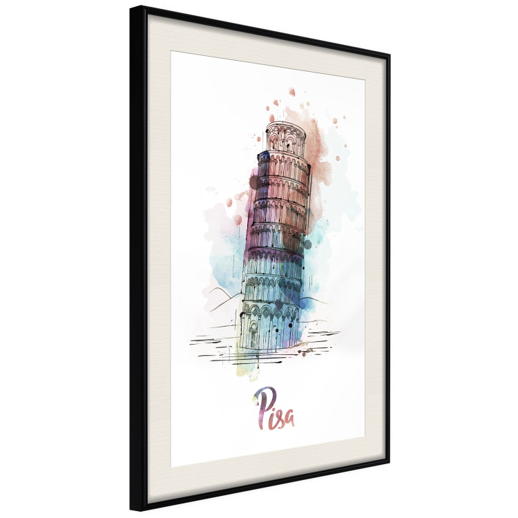 Poster Colorful Memory - colorful architecture of Italy and English text 129431 additionalImage 2
