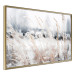 Wall Poster Land of Ice - winter landscape of a meadow with golden plants on a light background 129831 additionalThumb 12
