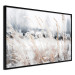 Wall Poster Land of Ice - winter landscape of a meadow with golden plants on a light background 129831 additionalThumb 11