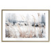 Wall Poster Land of Ice - winter landscape of a meadow with golden plants on a light background 129831 additionalThumb 14