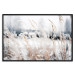 Wall Poster Land of Ice - winter landscape of a meadow with golden plants on a light background 129831 additionalThumb 16