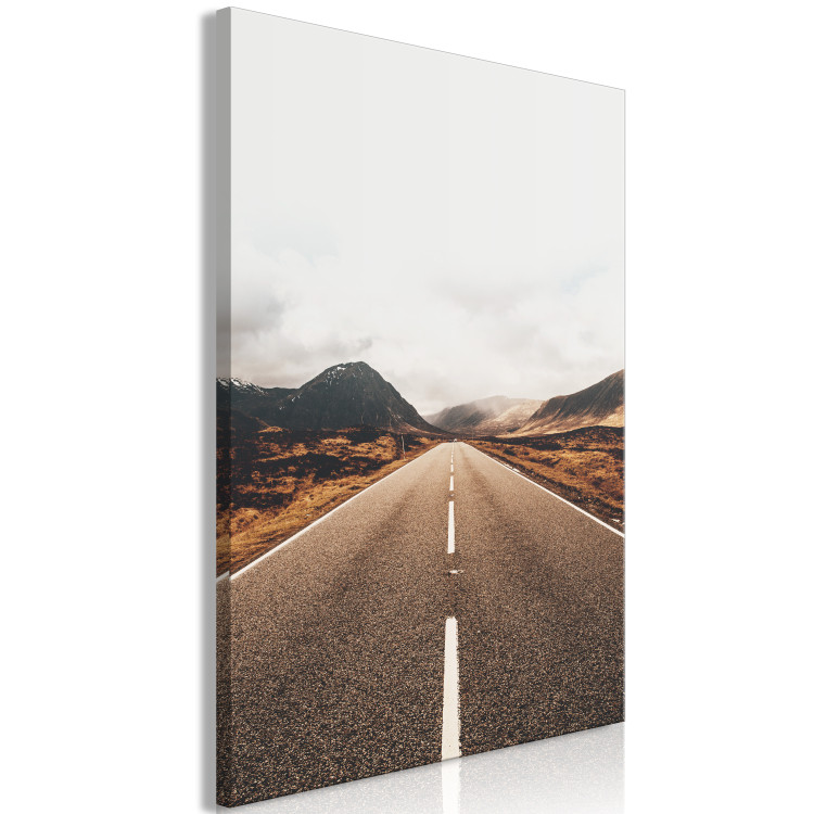 Canvas Art Print Forward (1-piece) Vertical - road landscape in mountain scenery 130231 additionalImage 2