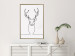 Wall Poster Face of Autumn - black line art of a deer on a solid gray background 130731 additionalThumb 5