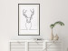 Wall Poster Face of Autumn - black line art of a deer on a solid gray background 130731 additionalThumb 24