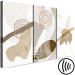 Canvas Beige Trio (3-piece) - beige abstraction of geometric figures 131631 additionalThumb 6