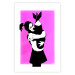Wall Poster Bomb Hugger - girl with a bomb on a pink background in Banksy style 132431 additionalThumb 25