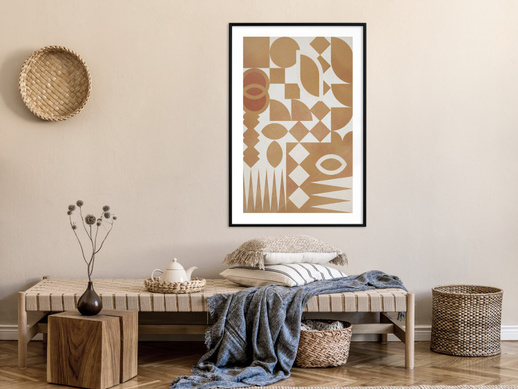 Wall Poster Figurative Harmony - abstract and orange geometric figures 134831 additionalImage 18