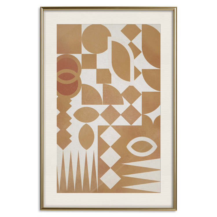 Wall Poster Figurative Harmony - abstract and orange geometric figures 134831 additionalImage 20