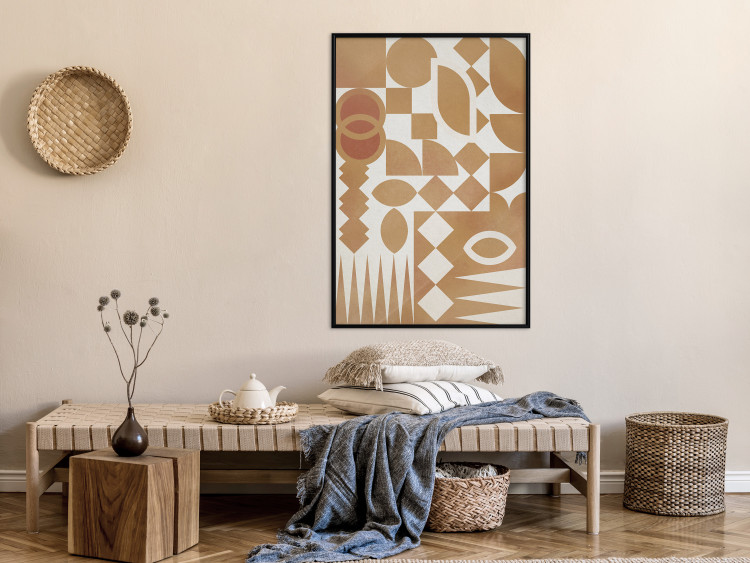 Wall Poster Figurative Harmony - abstract and orange geometric figures 134831 additionalImage 6
