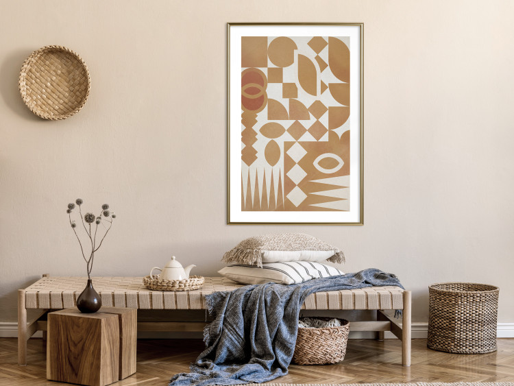 Wall Poster Figurative Harmony - abstract and orange geometric figures 134831 additionalImage 13