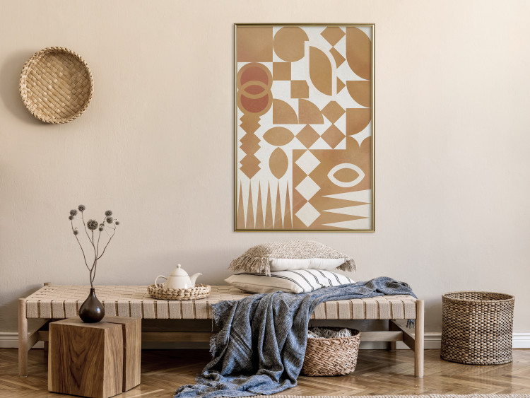 Wall Poster Figurative Harmony - abstract and orange geometric figures 134831 additionalImage 7