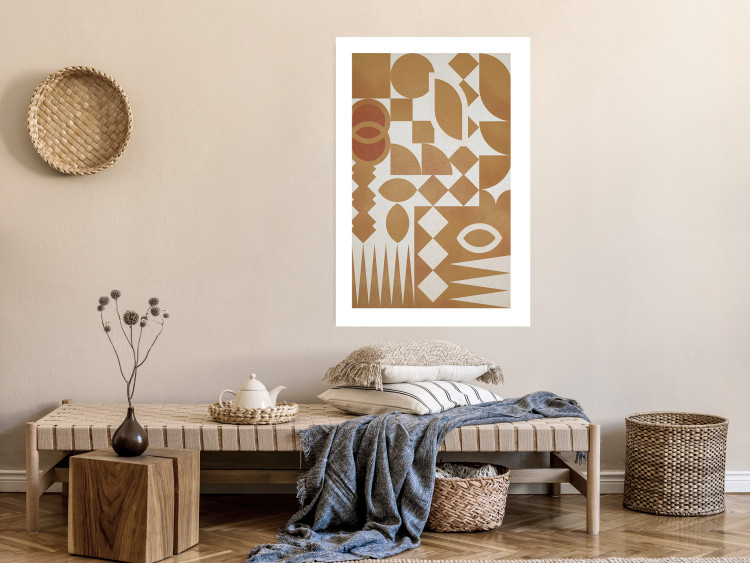 Wall Poster Figurative Harmony - abstract and orange geometric figures 134831 additionalImage 3