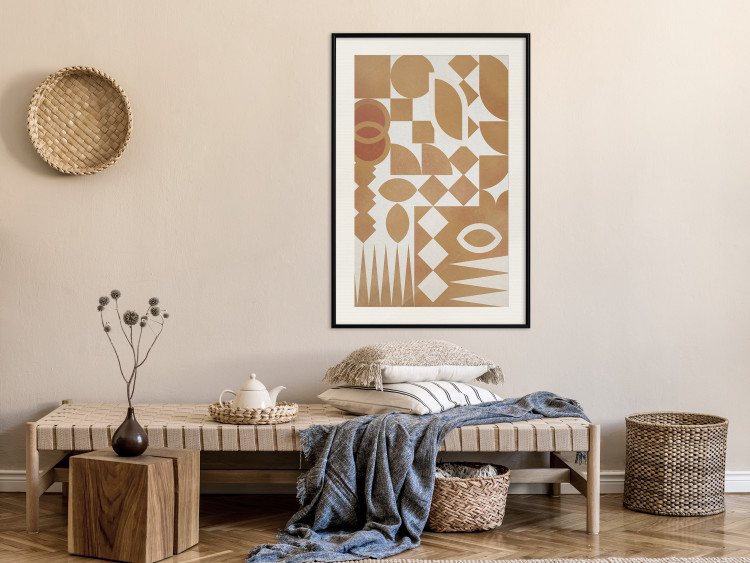 Wall Poster Figurative Harmony - abstract and orange geometric figures 134831 additionalImage 24