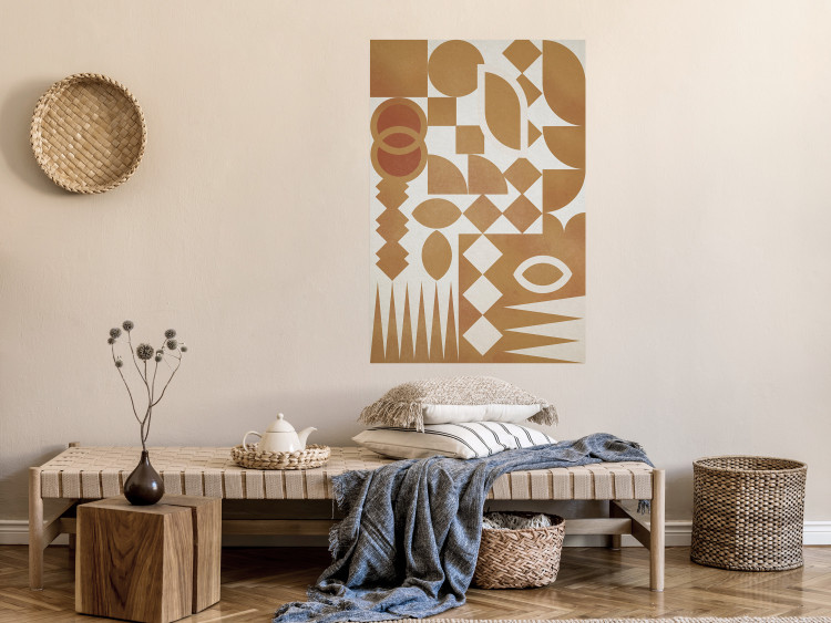 Wall Poster Figurative Harmony - abstract and orange geometric figures 134831 additionalImage 2