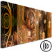 Canvas Miracle (1-piece) Narrow - first variant - golden flower abstraction 135331 additionalThumb 6