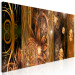 Canvas Miracle (1-piece) Narrow - first variant - golden flower abstraction 135331 additionalThumb 2