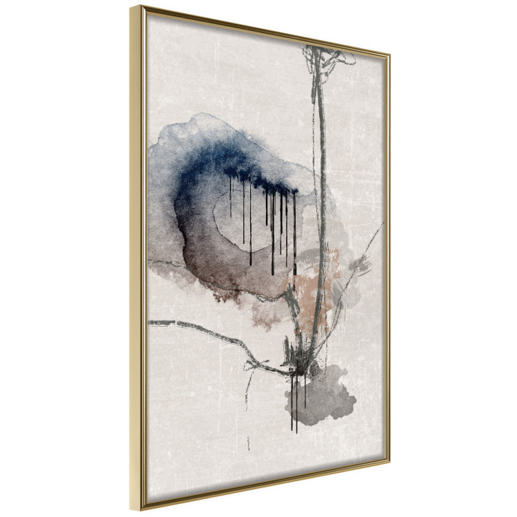 Poster Watercolor Stained Glass - artistic abstraction in brown and beige colors 137531 additionalImage 19