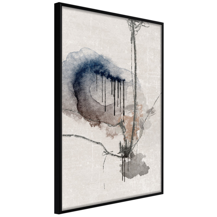Poster Watercolor Stained Glass - artistic abstraction in brown and beige colors 137531 additionalImage 26