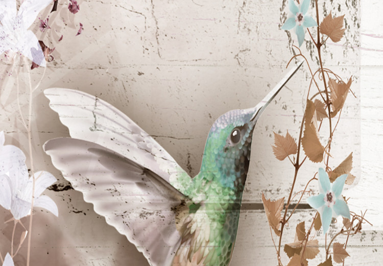 Large canvas print Home and Hummingbirds - Beige II [Large Format] 137631 additionalImage 4