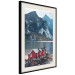 Poster Soothing Blue - landscape of a red cottage and lake against mountains 138731 additionalThumb 9