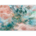 Wall Mural Watercolour clouds - abstract sky in spots with gold pattern 142631 additionalThumb 1