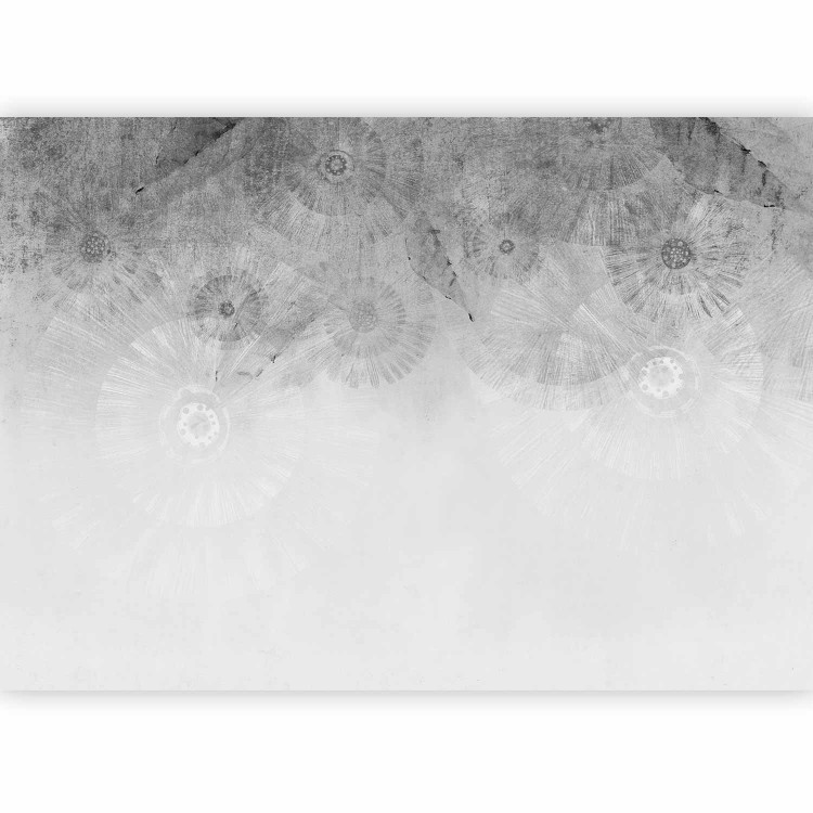 Wall Mural Kites - landscape with floral motif in grey tones 143231 additionalImage 1