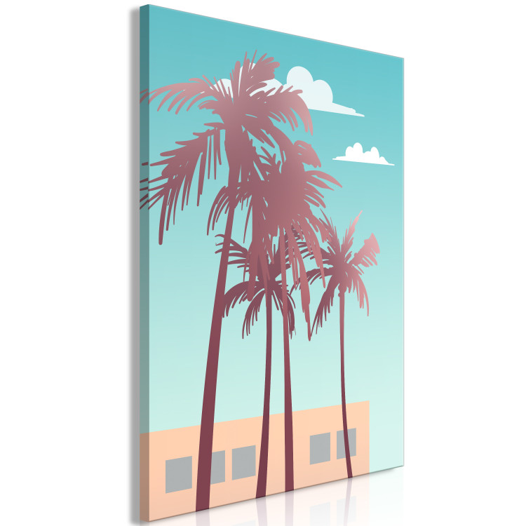 Canvas Art Print Miami Palms (1-piece) - landscape overlooking the bright sky and clouds 144331 additionalImage 2