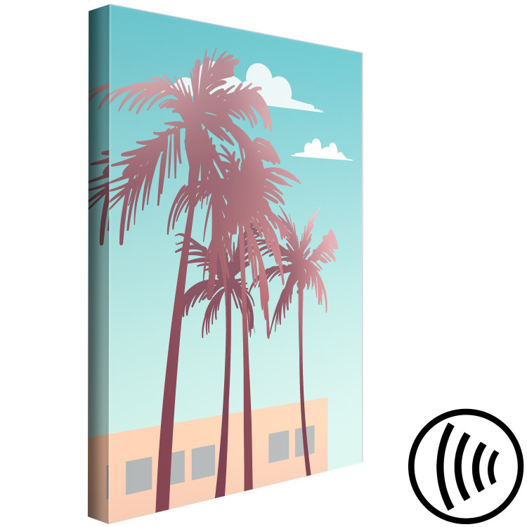 Canvas Art Print Miami Palms (1-piece) - landscape overlooking the bright sky and clouds 144331 additionalImage 6
