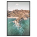 Poster Turquoise Cliff - Sunny Shore Landscape With Mountains, Beach and Sea 145231 additionalThumb 22