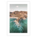 Poster Turquoise Cliff - Sunny Shore Landscape With Mountains, Beach and Sea 145231 additionalThumb 21