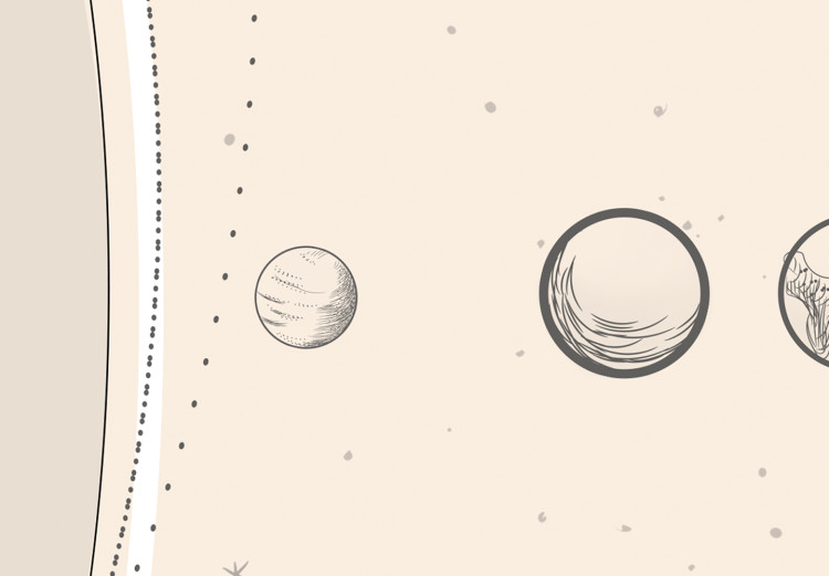 Large canvas print Solar System - Delicate Minimalistic Lineart Style Planets 146331 additionalImage 4