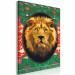 Paint by number Proud Lion - Portrait of a Wild Cat on a Black Background and Ornaments 146531 additionalThumb 6