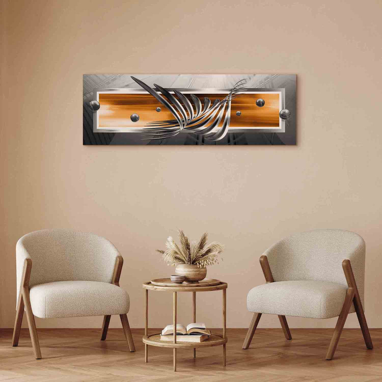 Canvas Print Silver Wings (1 Part) Narrow Orange 149931 additionalImage 9