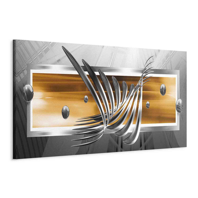 Canvas Print Silver Wings (1 Part) Narrow Orange 149931 additionalImage 2
