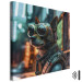 Canvas Print AI Dog Chihuahua - Cyberpunk Style Animal Fantasy Portrait - Square 150131 additionalThumb 8