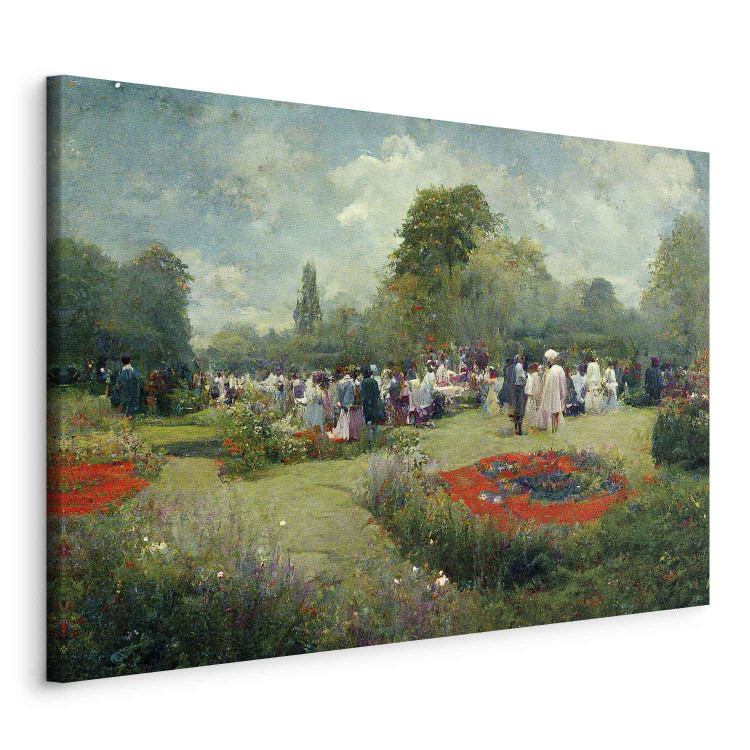 Canvas Print Meeting in the Garden - An Ai-Generated Landscape in the Style of Monet 151031 additionalImage 2