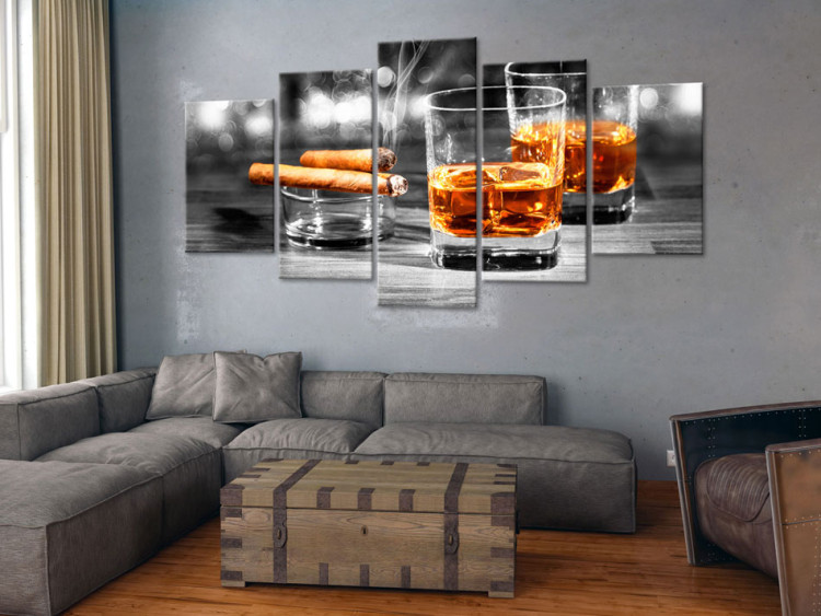 Canvas Print Cigars and whiskey 59031 additionalImage 3