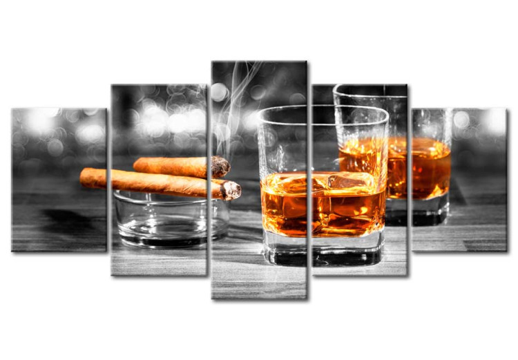 Canvas Print Cigars and whiskey 59031