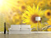 Wall Mural Summer Flowers - Macro Shot with Sunflower in Sun Rays 60731