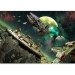 Photo Wallpaper Galactic Conquest - Space landscape with a fleet of spaceships for a teenager 61131 additionalThumb 3