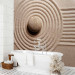 Wall Mural Asian Feng Shui Culture - Bright motif with Zen stone on sand in a geometric pattern 61431 additionalThumb 8