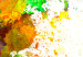 Photo Wallpaper World splashed with coloured paint - colourful watercolour style world map 64431 additionalThumb 3