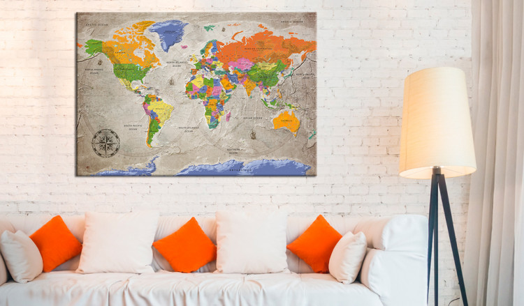 Decorative Pinboard World Map: Retro Style [Cork Map] 95931 additionalImage 3