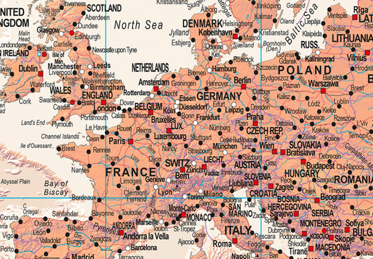 Decorative Pinboard World Map: Orange World [Cork Map] 98031 additionalImage 5