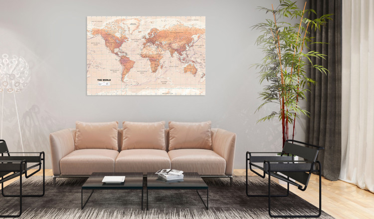 Decorative Pinboard World Map: Orange World [Cork Map] 98031 additionalImage 3